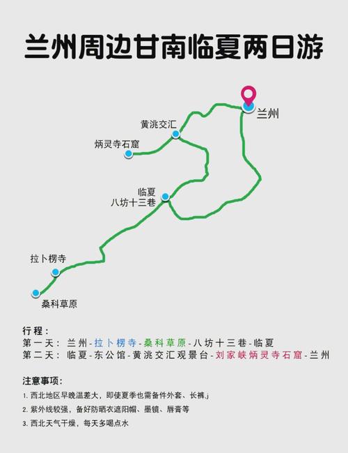 国庆兰州出发自驾游3-4天最佳路线,甘肃自驾2日游旅游攻略