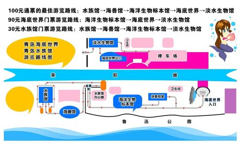 青岛海底世界单程船票到哪里,青岛旅游路线海底世界