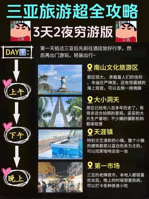 跪求海南三亚三天两夜旅游攻略,预算不多,谢谢