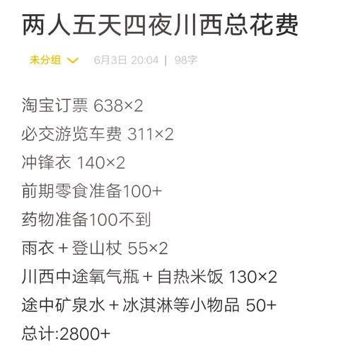 两个人去稻城亚丁玩十天大概预算是多少?