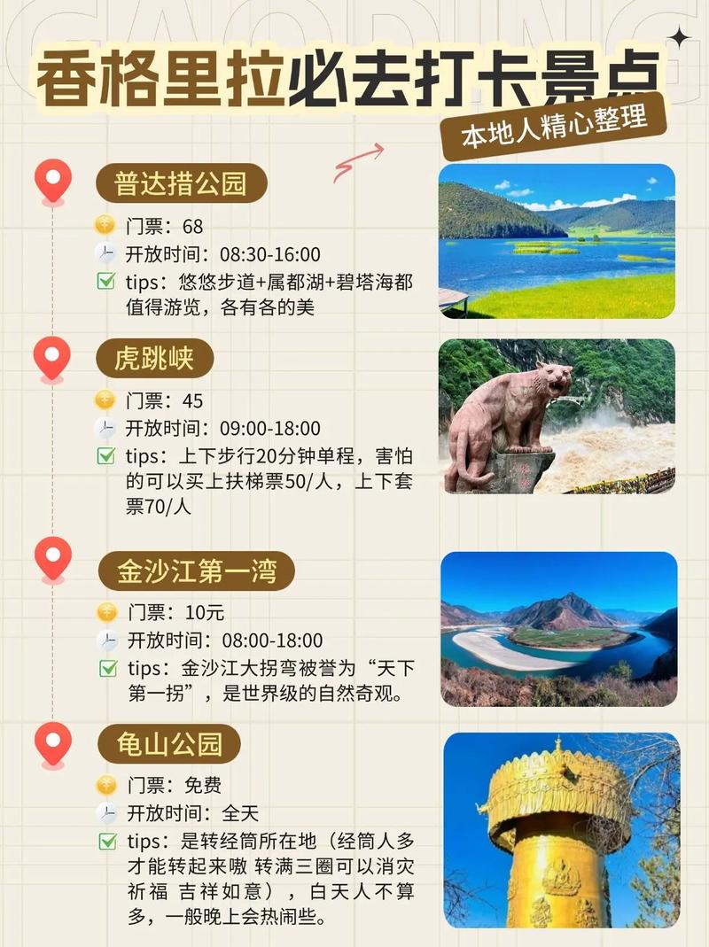 去香格里拉跟团旅游费用/多少钱