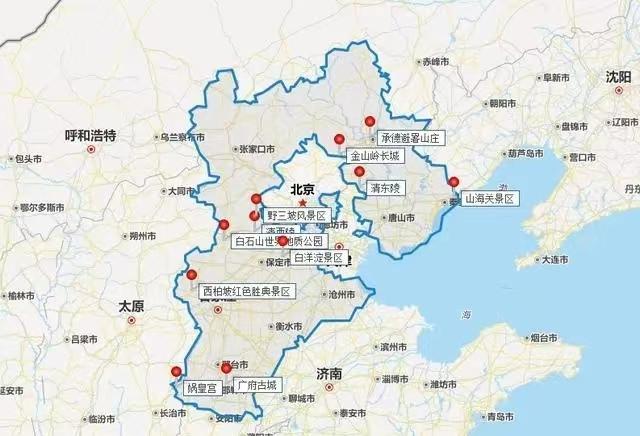 河北旅游区河北旅游区地图